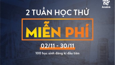 MIỄN PHÍ 2 TUẦN HỌC THỬ CÙNG AMSLINK